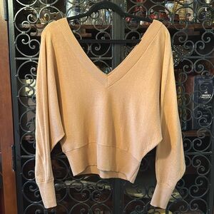 Express sweater v neck, open, can be wear off shoulders